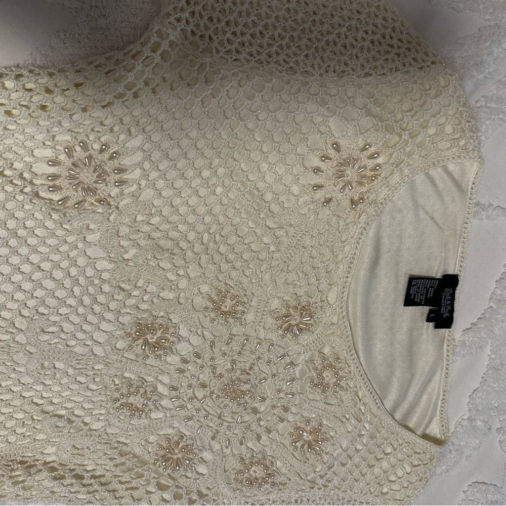 Peck & Peck Cream Top - Picture 6 of 8
